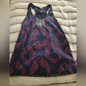 Navy and Pink Sleeveless Tank Top
